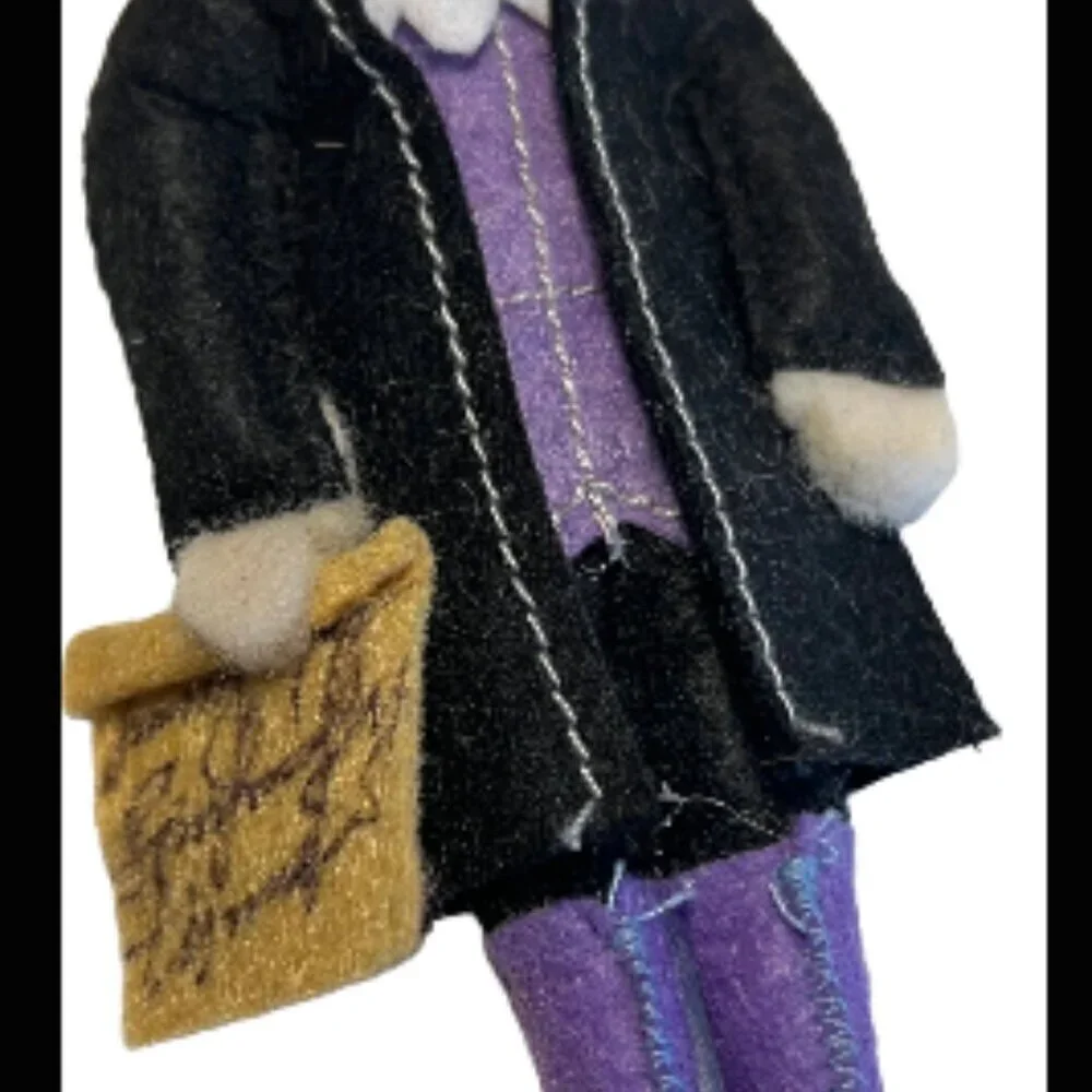 Handcrafted Artisan Thomas Jefferson Doll Ornament